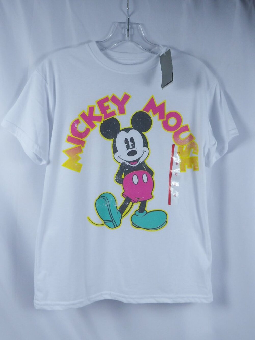Disney Mickey Mouse Graphic T-Shirt White NWT Retro Style Various Sizes